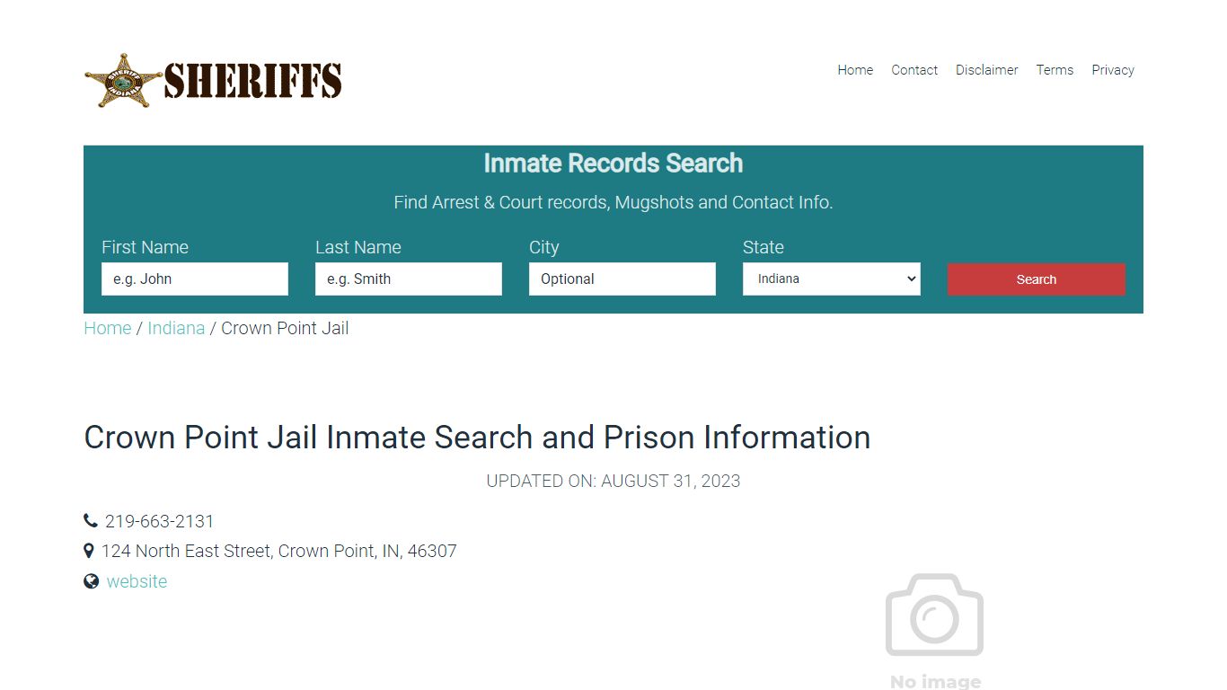 Crown Point Jail Inmate Search and Prison Information